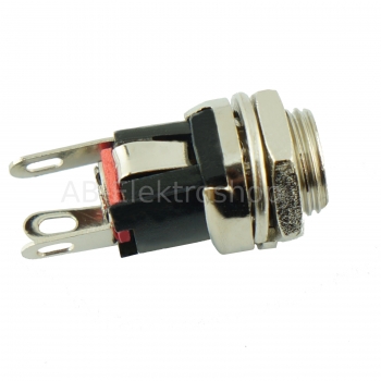 DC Buchse; für Hohlstecker 5,5 x 2,5mm; Fronteinbau
